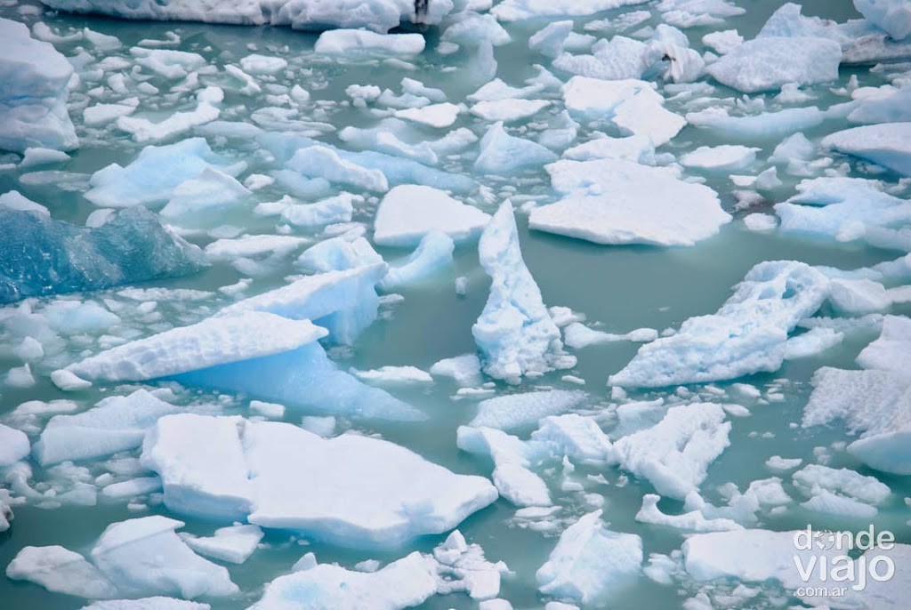 Témpanos frente al Glaciar Perito Moreno