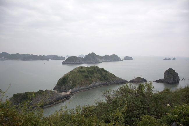 Vista aérea de Halong Bay