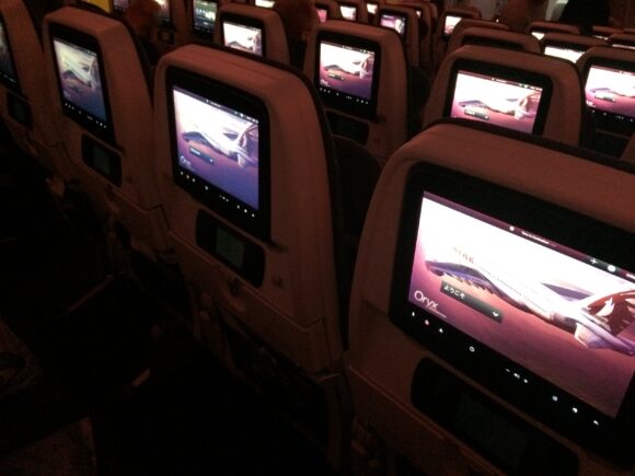Cabina económica del A380 de Qatar Airways por dentro