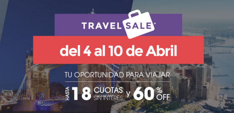 Lee más sobre el artículo Travel Sale: Del 4 al 10 de Abril