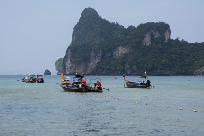 Taxi boats en Ko Phi Phi