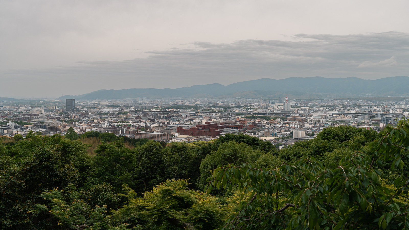 Vista panorámica de la ciudad de Kioto desde Fushimi Inari